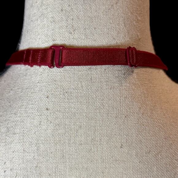Victorias Secret Very Sexy Halter Keyhole Lace Bralette Burgundy Red Small - Picture 6 of 12